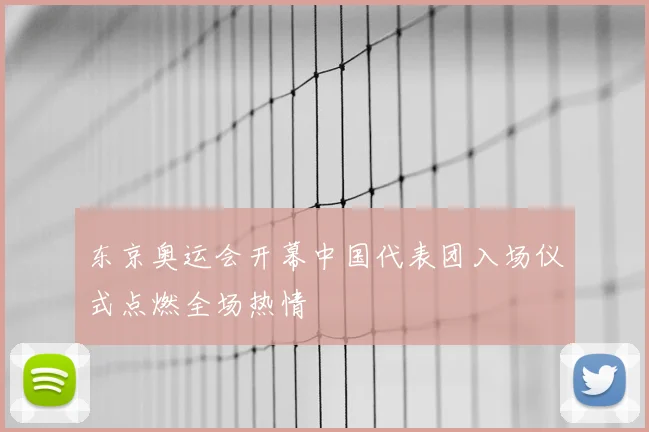 东京奥运会开幕中国代表团入场仪式点燃全场热情